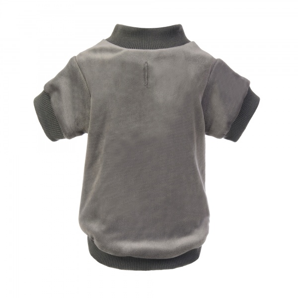 Grey Velour Dog Sweatshirt
